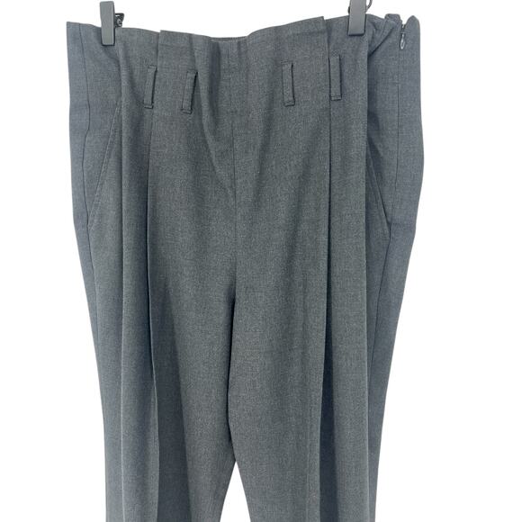 Brunello Cucinelli Virgin Wool Blend Ruffle Waistband Pants in Gray - Picture 5 of 11